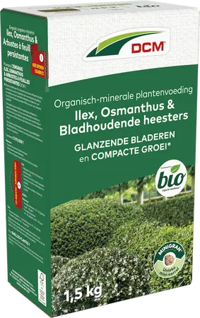 DCM Plantenvoeding Ilex, Osmanthus & Bladhoudende Heesters 1,5 kg