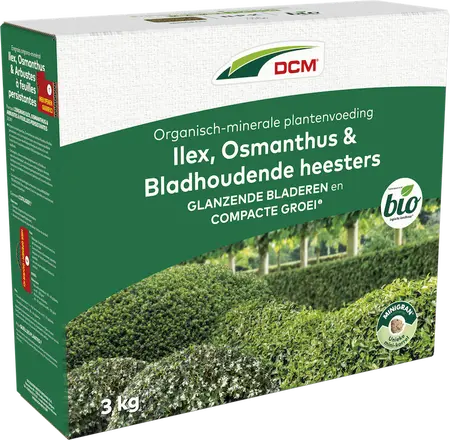 DCM Plantenvoeding Ilex, Osmanthus & Bladhoudende Heesters 3 kg