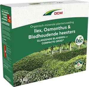 DCM Plantenvoeding Ilex, Osmanthus & Bladhoudende Heesters 3 kg