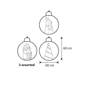 Opblaasbaar kerstbal led  outdoor batterybox